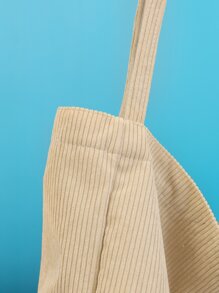 Minimalist Shoulder Tote Bag School Bag,Back To School,Large Capacity,Classic Casual,Foldable,Portable, Suitable For Teen Girls Women College Students,White-Collar Workers, Perfect For Back To School,First Day Of School,Middle School, High School, Tote Bag Large, Best Fall Inspo Ideas, Literary School Bag & Bookbag For Women Or Students, Perfect For Books, Shopping, Back To School And More - Khaki - View 5