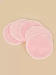 5 piezas Esponja de limpieza de maquillaje reutilizable con Bolsa de lavandería - Rosa - Ver 2