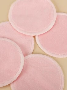 5 piezas Esponja de limpieza de maquillaje reutilizable con Bolsa de lavandería - Rosa - Ver 6