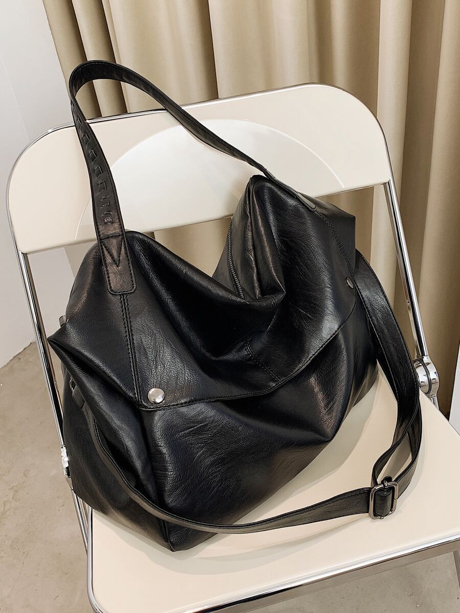 Không thấm nước, nhẹ, kinh doanh bình thường, sức chứa lớn Túi Hobo chống nước tối giản dành cho nữ tuổi teen Sinh viên đại học, tân binh và nhân viên cổ trắng Hoàn hảo cho văn phòng, đại học, công việc, kinh doanh, đi làm, trung học cơ sở, trung học phổ thông, trở lại trường học - màu đen - Xem 1