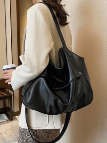 Không thấm nước, nhẹ, kinh doanh bình thường, sức chứa lớn Túi Hobo chống nước tối giản dành cho nữ tuổi teen Sinh viên đại học, tân binh và nhân viên cổ trắng Hoàn hảo cho văn phòng, đại học, công việc, kinh doanh, đi làm, trung học cơ sở, trung học phổ thông, trở lại trường học - màu đen - Xem 2