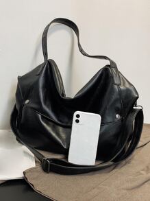 Không thấm nước, nhẹ, kinh doanh bình thường, sức chứa lớn Túi Hobo chống nước tối giản dành cho nữ tuổi teen Sinh viên đại học, tân binh và nhân viên cổ trắng Hoàn hảo cho văn phòng, đại học, công việc, kinh doanh, đi làm, trung học cơ sở, trung học phổ thông, trở lại trường học - màu đen - Xem 4