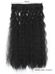 1pc Long Curly Hairpieces - Black - View 3