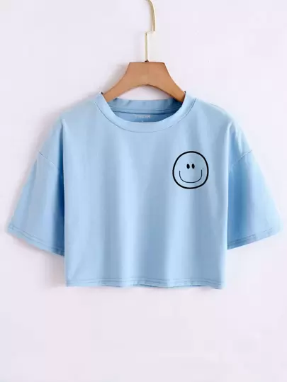 SHEIN EZwear 休閒卡通T恤