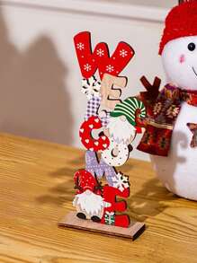 1 件圣诞节小矮人与字母设计装饰工艺品最佳礼物 - 彩色 - 查看 2