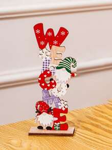 1 件圣诞节小矮人与字母设计装饰工艺品最佳礼物 - 彩色 - 查看 3