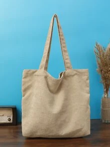 轻便、经典、休闲、便携简约单肩手提包，适合少女、女大学生、新手和白领人士，非常适合办公室、大学、工作、商务、通勤、户外、旅行、郊游、购物、度假、大号时尚手提包，最佳秋季灵感创意 - 卡其色 - 查看 3