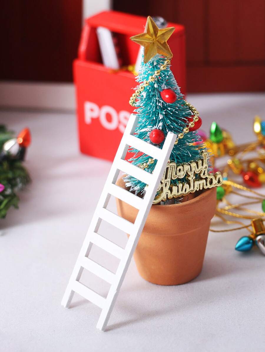 2pcs Christmas Ladder Design Random Decoration Craft - Multicolor - View 1