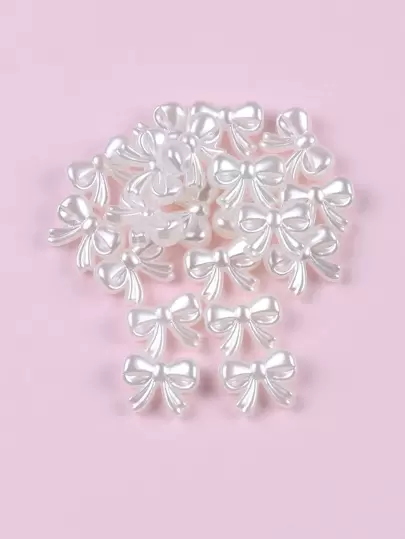 20入組/包簡約風和時髦ABS蝴蝶形狀釘珠帶水平洞,DIY珠寶製作用品適用於手鍊,項鍊,吊墜