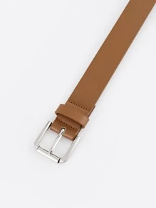 Square Buckle Belt - Camel - View 3