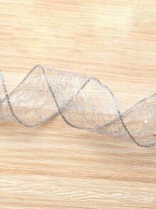 1pc Christmas Tree Decorative Ribbon - Silver - View 4