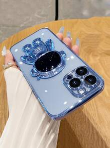 藍色宇航員鍍金支架手機殼，適用於 iPhone 15 Pro Max 全覆蓋柔軟殼，適用於 iPhone 11、iPhone 13、iPhone 14 Pro Max - 藍色 - 查看 3