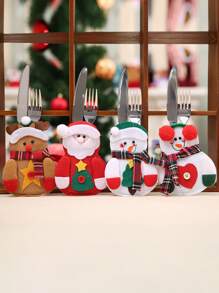 1pc Christmas Cartoon Random Cutlery Wrap Decoration - Multicolor - View 2