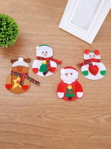 1pc Christmas Cartoon Random Cutlery Wrap Decoration - Multicolor - View 4