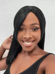 Trinh Nữ Tóc Topper Màu Đen Tự Nhiên Top Bộ Tóc Giả Không Nổ Thẳng Trang Trí Đồ Với Nổ Top Bộ Tóc Giả Dành Cho Nữ - Màu đen tự nhiên - Xem 6