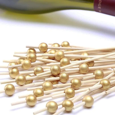 12入組珠子裝飾一次性叉子