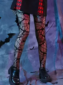 1pc Halloween Bat Web Stockings - Black - View 5