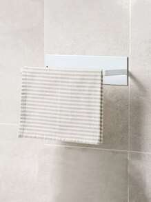 1pc Wall Mounted Paper Towel Holder,Stainless Steel Tissue Roll Holder, Kitchen Tissue Holder, Wall Hanging Paper Towel Holder - White - View 5