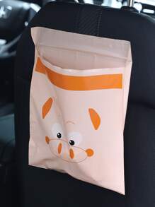 15pcs Cartoon Pig Print Car Garbage Storage Bag