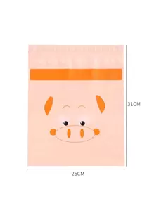 15pcs Cartoon Pig Print Car Garbage Storage Bag