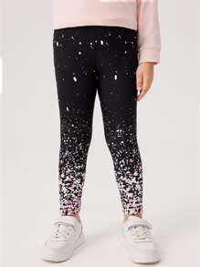 Toddler Girl Leggings Đồ họa Giải trí - màu đen - Xem 1