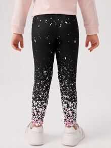 Toddler Girl Leggings Đồ họa Giải trí - màu đen - Xem 2