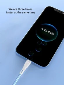 6A 120w Super Fast Type C Charging Cable - Blue - View 2