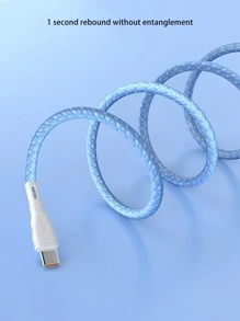 6A 120w Super Fast Type C Charging Cable - Blue - View 3
