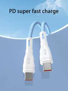 6A 120w Super Fast Type C Charging Cable - Blue - View 4