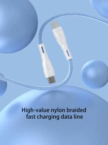 6A 120w Super Fast Type C Charging Cable - Blue - View 5