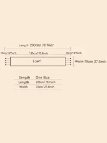 格紋圖案流蘇下擺圍巾