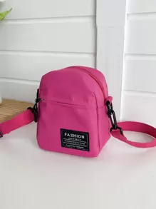 Decoração de Remendo de Letra Néon Rosa Mini, Bolsa Quadrada Leve, Moda Colarinho Branco Trabalhadores, Faculdade, Trabalho, Negócios, Transporte, Escritório, Para Aniversário, Para Casal, Para Presente de Aniversário, No Dia dos Namorados, Presente