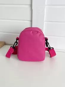 Decoração de Remendo de Letra Néon Rosa Mini, Bolsa Quadrada Leve, Moda Colarinho Branco Trabalhadores, Faculdade, Trabalho, Negócios, Transporte, Escritório, Para Aniversário, Para Casal, Para Presente de Aniversário, No Dia dos Namorados, Presente
