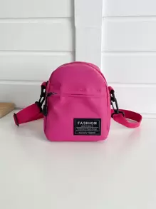 Decoração de Remendo de Letra Néon Rosa Mini, Bolsa Quadrada Leve, Moda Colarinho Branco Trabalhadores, Faculdade, Trabalho, Negócios, Transporte, Escritório, Para Aniversário, Para Casal, Para Presente de Aniversário, No Dia dos Namorados, Presente