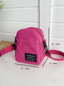 Decoração de Remendo de Letra Néon Rosa Mini, Bolsa Quadrada Leve, Moda Colarinho Branco Trabalhadores, Faculdade, Trabalho, Negócios, Transporte, Escritório, Para Aniversário, Para Casal, Para Presente de Aniversário, No Dia dos Namorados, Presente