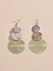 1 đôi bông tai dài hình tròn mờ cổ điển - Nhiều màu - Xem 2