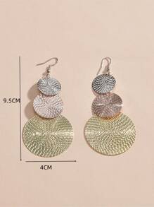 1 đôi bông tai dài hình tròn mờ cổ điển - Nhiều màu - Xem 3