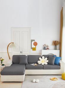 1入組格紋圖案沙發墊套帶1入組隨機枕套不附帶枕芯 - 彩色 - 查看 1