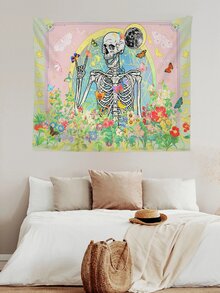 骷髏和印花掛毯 - 彩色 - 查看 4