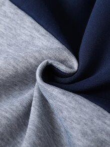 Boys Colorblock Letter Graphic Thermal Lined Hoodie & Sweatpants Set - Multicolor - View 8