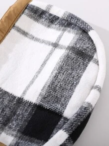 Tween Boys 1pc Zipper Hooded Padded Coat - Khaki - View 8