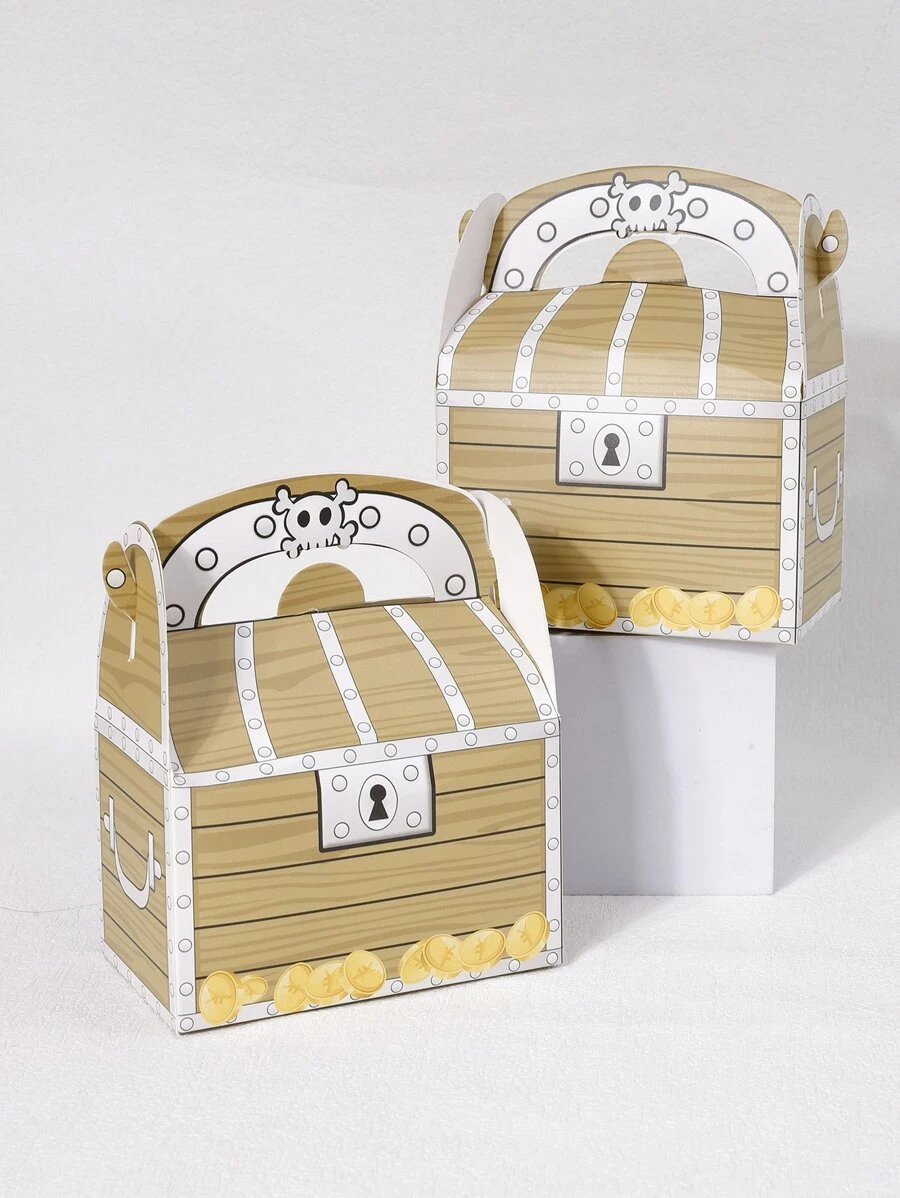 2 piezas Caja de regalo de cofre del tesoro - Multicolor - Ver 1