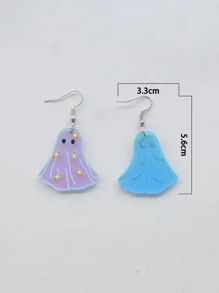 Pendientes largos con adorno de fantasma - Multicolor - Ver 4