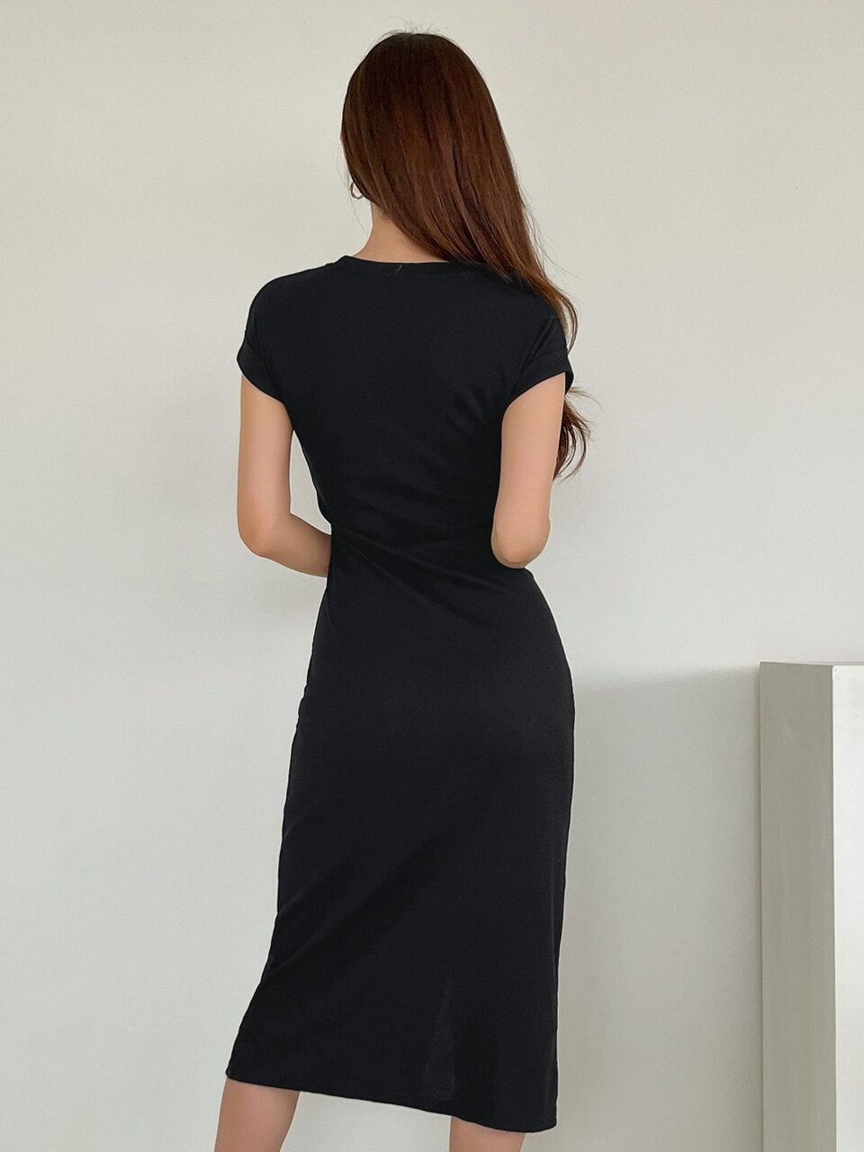 Solid Split Thigh Bodycon Dress Sundress,Casual Women Dresses