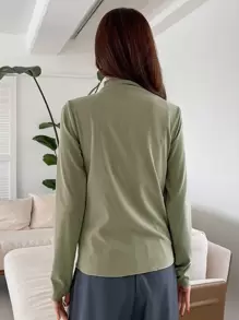 DAZY 高领缝线细节 T 恤，秋季服装长袖女式上衣