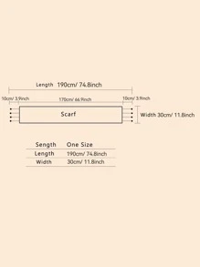 Solid Fringe Trim Scarf Winter Fall - Red - View 4