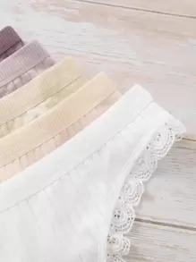7packs Contrast Lace Sexy Panties Set - Multicolor - View 3