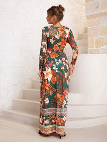 DEARCASE Floral Print A-line Dress - Multicolor - View 2
