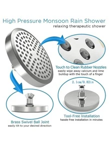 1 đầu vòi sen trơn - Bạc - Xem 4
