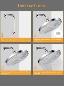 1 đầu vòi sen trơn - Bạc - Xem 5